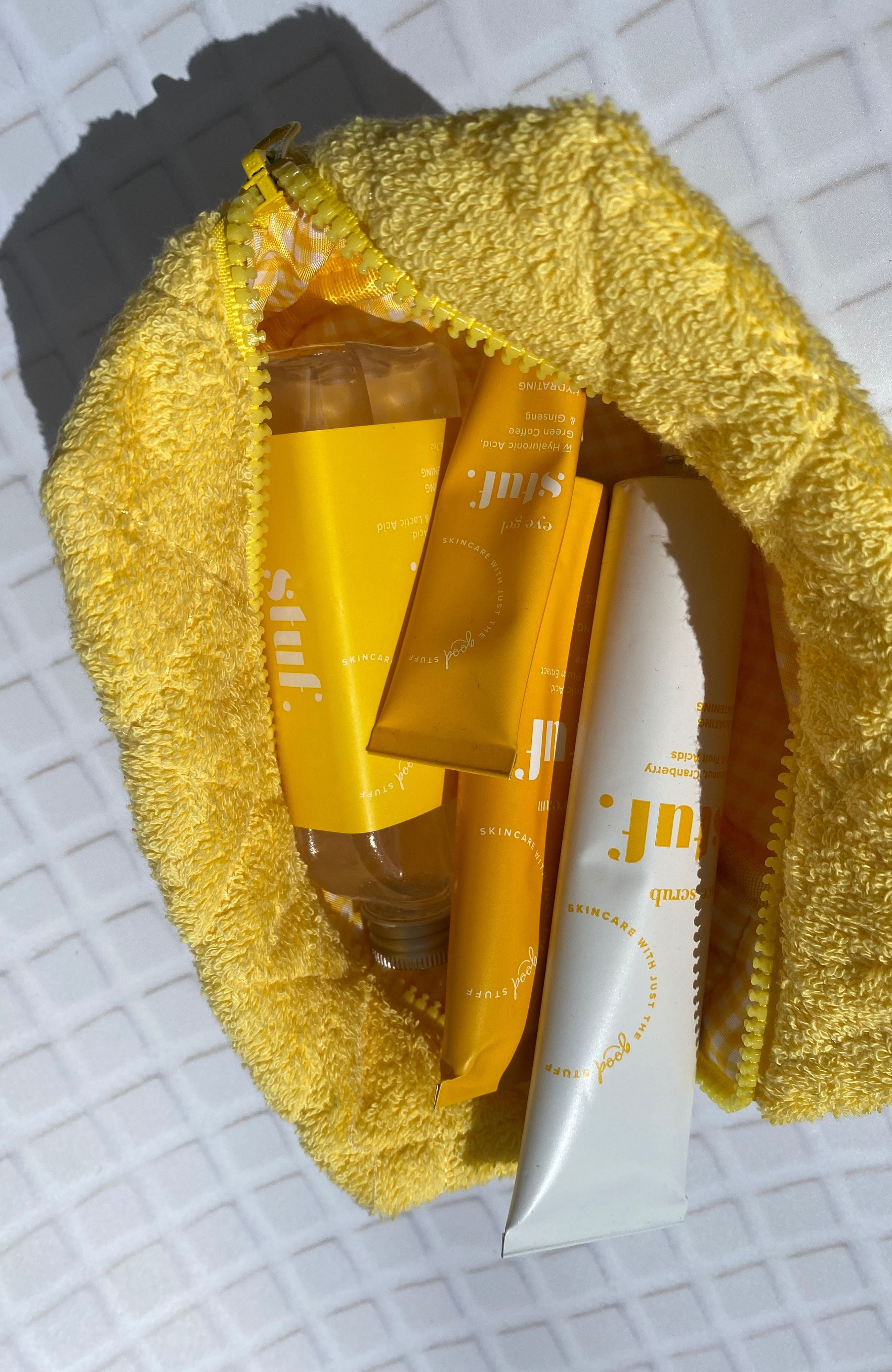 Terry Towling Beauty Bag - stufskin.com